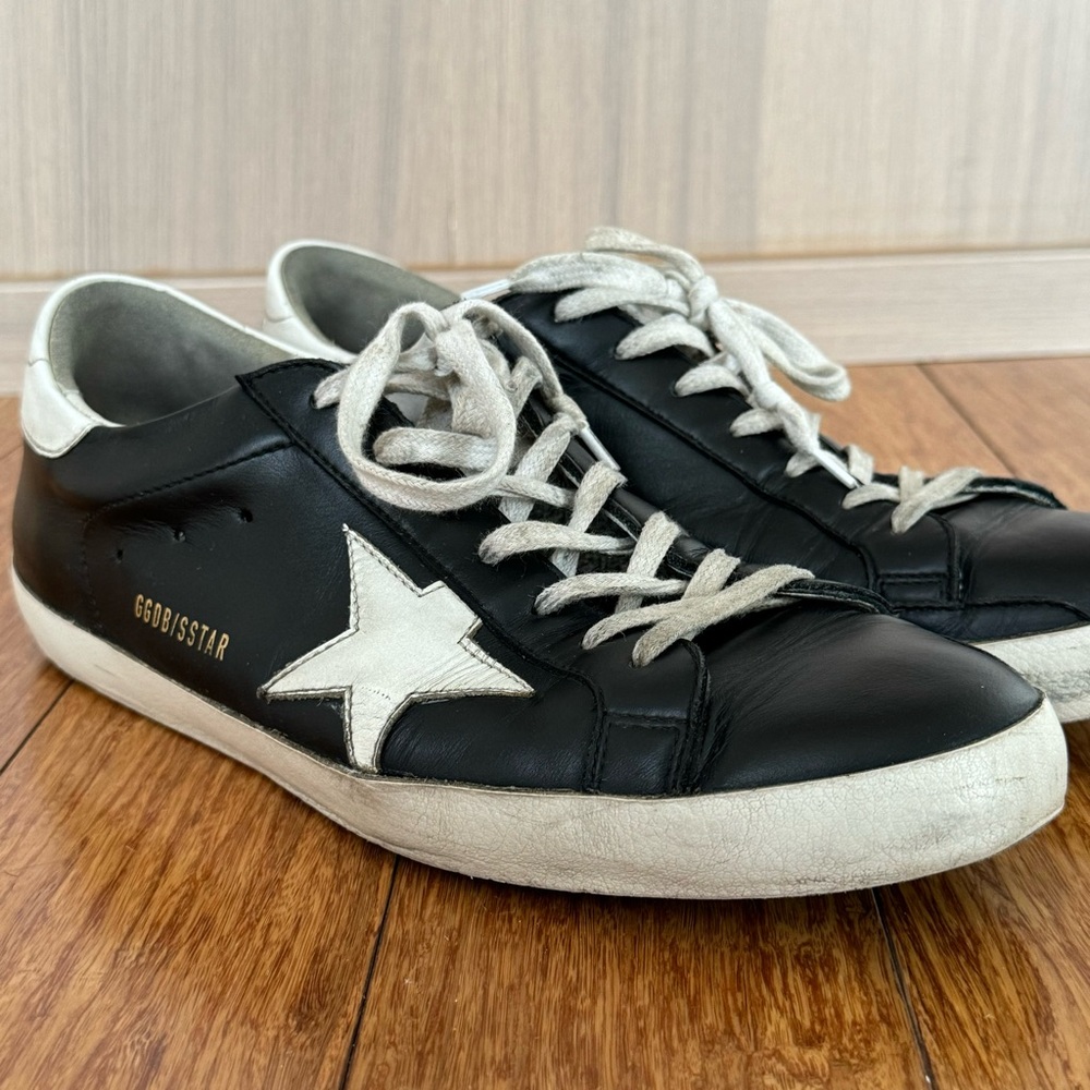 Golden Goose Black and White Sneakers with Vintage-Inspired Design $225 - Picture 5 of 14